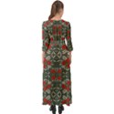 Floral folk damask pattern Fantasy flowers Floral geometric fantasy Button Up Maxi Dress View2