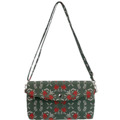 Floral Folk Damask Pattern Fantasy Flowers Floral Geometric Fantasy Removable Strap Clutch Bag by Eskimos