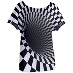 3d Optical Illusion, Dark Hole, Funny Effect Women s Oversized Tee by Casemiro