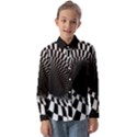 3d optical illusion, dark hole, funny effect Kids  Long Sleeve Shirt View1