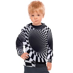 3d Optical Illusion, Dark Hole, Funny Effect Kids  Hooded Pullover by Casemiro