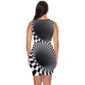 3d optical illusion, dark hole, funny effect Draped Bodycon Dress View4