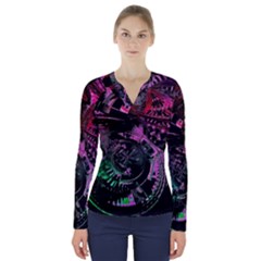 Doppler Ultrasound V-Neck Long Sleeve Top