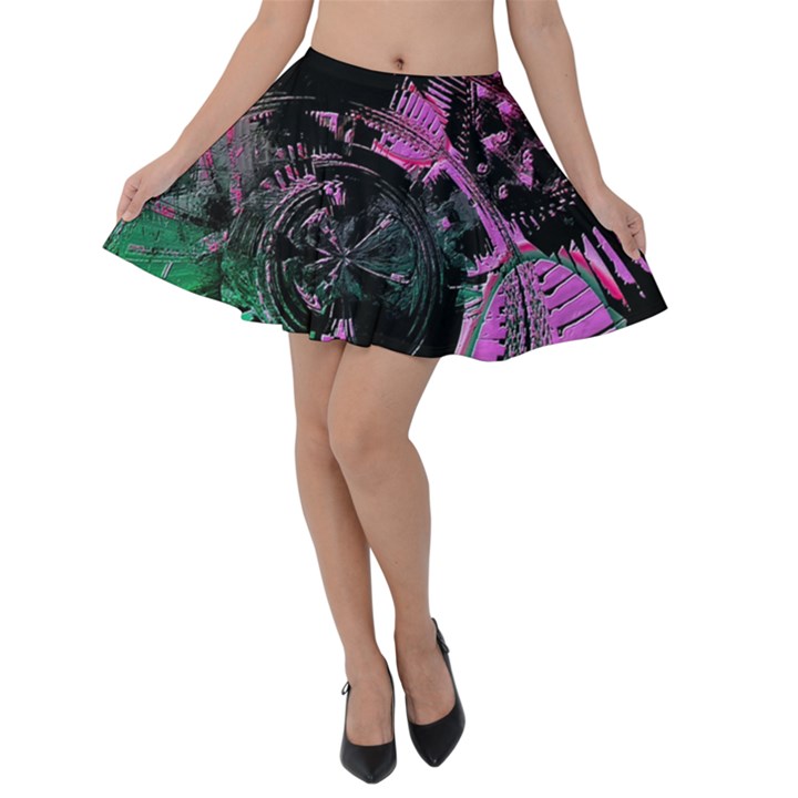 Doppler Ultrasound Velvet Skater Skirt