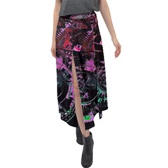 Doppler Ultrasound Velour Split Maxi Skirt by MRNStudios