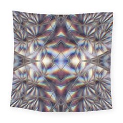 Diamonds And Flowers Square Tapestry (large) by MRNStudios