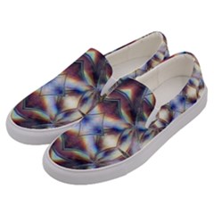 Diamonds And Flowers Men s Canvas Slip Ons by MRNStudios