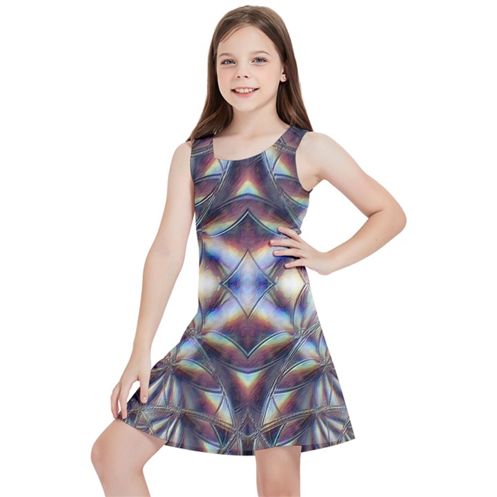 Diamonds And Flowers Kids  Lightweight Sleeveless Dress