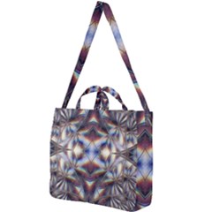 Diamonds And Flowers Square Shoulder Tote Bag by MRNStudios