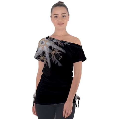 Angel Activation Off Shoulder Tie-up Tee by ramblevibes