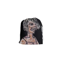 Sketchy Style Drawing Zombie Woman Drawstring Pouch (xs) by dflcprintsclothing