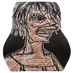 Sketchy Style Drawing Zombie Woman Car Seat Back Cushion 