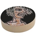 Sketchy Style Drawing Zombie Woman Wooden Bottle Opener (Round) View1