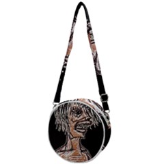 Sketchy Style Drawing Zombie Woman Crossbody Circle Bag by dflcprintsclothing