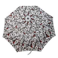 Demonic Skulls Pattern, Spooky Horror, Halloween Theme Folding Umbrellas by Casemiro