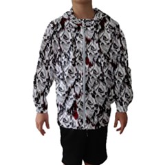 Demonic Skulls Pattern, Spooky Horror, Halloween Theme Kids  Hooded Windbreaker