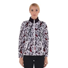 Demonic Skulls Pattern, Spooky Horror, Halloween Theme Women s Bomber Jacket