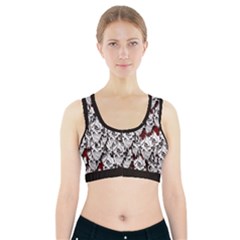 Demonic Skulls Pattern, Spooky Horror, Halloween Theme Sports Bra With Pocket by Casemiro