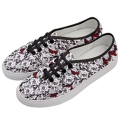 Demonic Skulls Pattern, Spooky Horror, Halloween Theme Women s Classic Low Top Sneakers by Casemiro