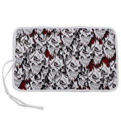 Demonic Skulls Pattern, Spooky Horror, Halloween Theme Pen Storage Case (s) by Casemiro