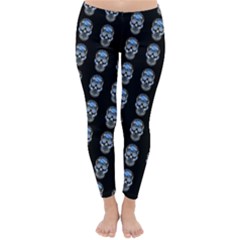 Skulls, Demonic Skull Pattern, Frida Kahlo Stylised Classic Winter Leggings