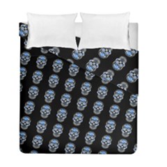 Skulls, Demonic Skull Pattern, Frida Kahlo Stylised Duvet Cover Double Side (full/ Double Size) by Casemiro