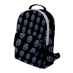 Skulls, Demonic Skull Pattern, Frida Kahlo Stylised Flap Pocket Backpack (large) by Casemiro