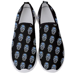 Skulls, Demonic Skull Pattern, Frida Kahlo Stylised Men s Slip On Sneakers by Casemiro