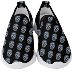 Skulls, Demonic Skull Pattern, Frida Kahlo Stylised Kids  Slip On Sneakers by Casemiro