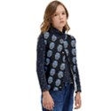 Skulls, Demonic Skull pattern, Frida Kahlo stylised Kid s Short Button Up Puffer Vest	 View2