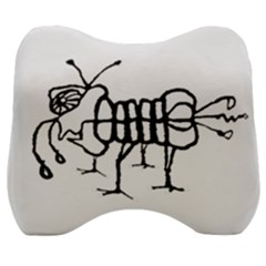 Fantasy Weird Insect Drawing Velour Head Support Cushion by dflcprintsclothing