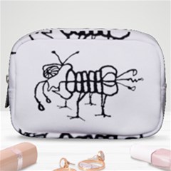 Fantasy Weird Insect Drawing Make Up Pouch (small) by dflcprintsclothing