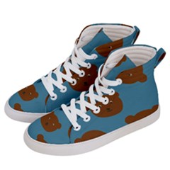 Cute  Bear Seamless Pattern Women s Hi-top Skate Sneakers