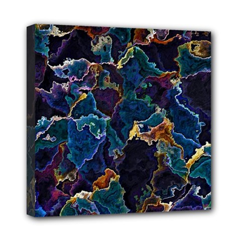 Oil Slick Mini Canvas 8  X 8  (stretched) by MRNStudios