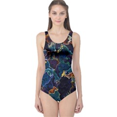 Oil Slick One Piece Swimsuit by MRNStudios