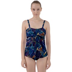 Oil Slick Twist Front Tankini Set by MRNStudios