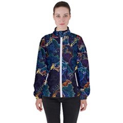 Oil Slick Women s High Neck Windbreaker by MRNStudios