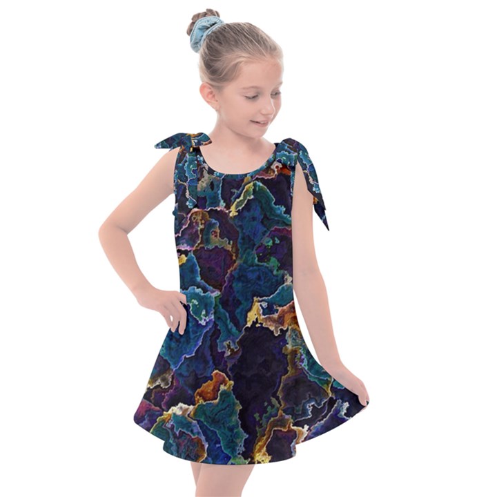 Oil Slick Kids  Tie Up Tunic Dress