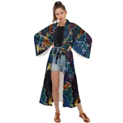 Oil Slick Maxi Kimono by MRNStudios