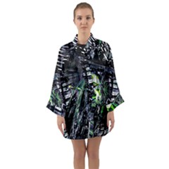 Dubstep Alien Long Sleeve Satin Kimono by MRNStudios