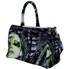 Dubstep Alien Duffel Travel Bag by MRNStudios