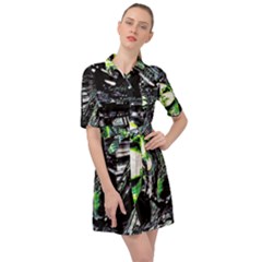 Dubstep Alien Belted Shirt Dress by MRNStudios