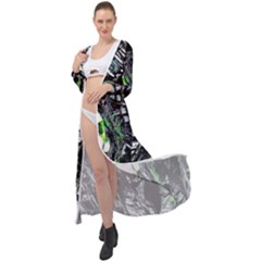 Dubstep Alien Maxi Chiffon Beach Wrap by MRNStudios