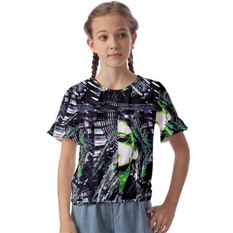 Dubstep Alien Kids  Cuff Sleeve Scrunch Bottom Tee by MRNStudios