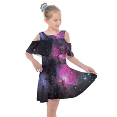 Orion (m42) Kids  Shoulder Cutout Chiffon Dress by idjy