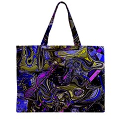 Deconstructed Green Zipper Mini Tote Bag by MRNStudios