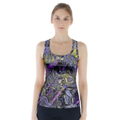 Deconstructed Green Racer Back Sports Top by MRNStudios