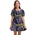 Deconstructed Green Kids  Short Sleeve Dolly Dress View1