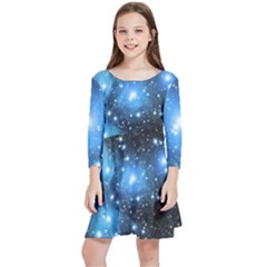 Pleiades (m45) Kids  Quarter Sleeve Skater Dress