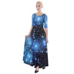 Pleiades (m45) Half Sleeves Maxi Dress